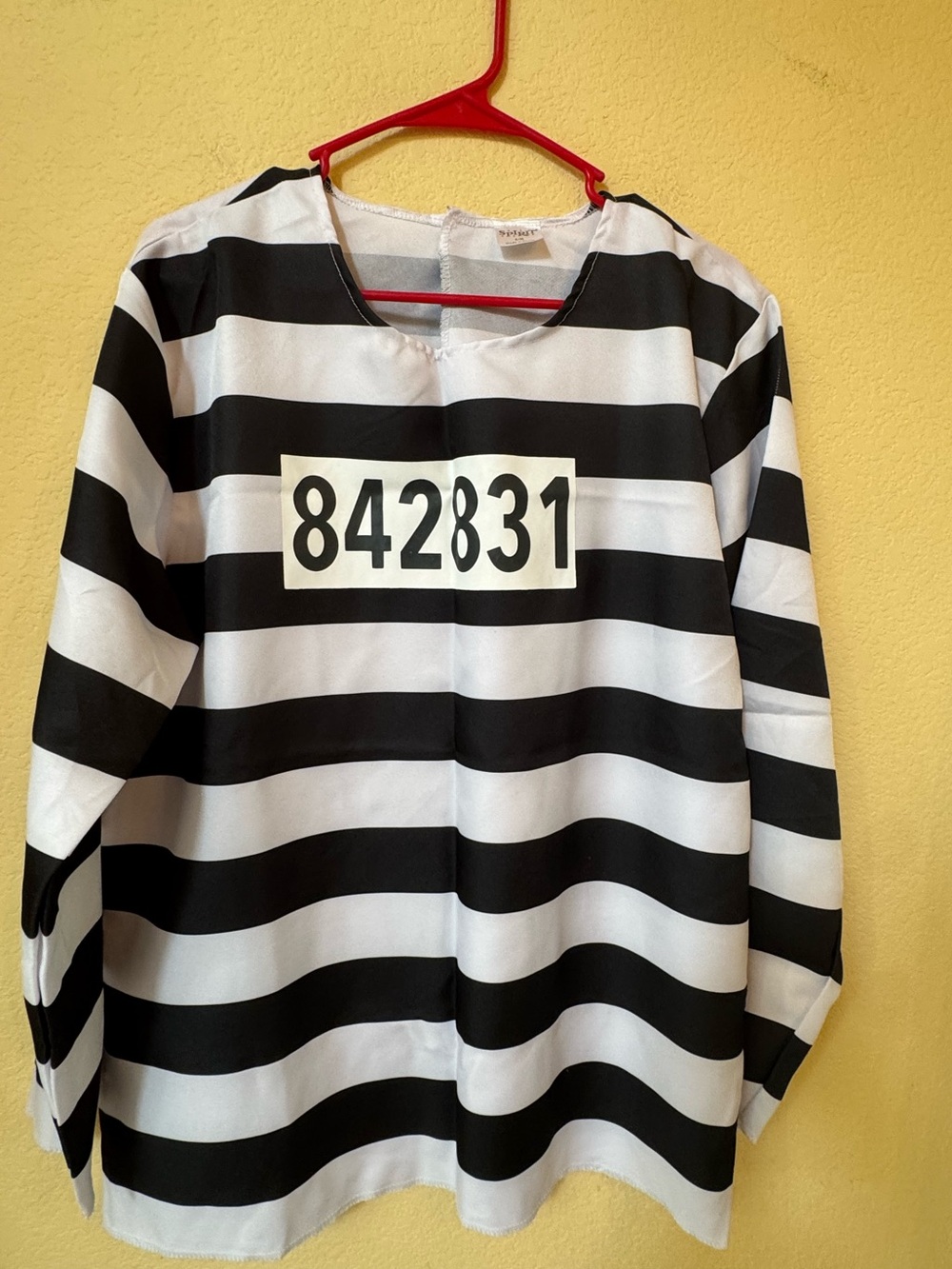 Spirit Halloween Adult Jailbird Shirt Costume Size Small/Medium